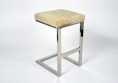 Hot Toddy Bar & Counter Stool Champagne Natural Cowhide