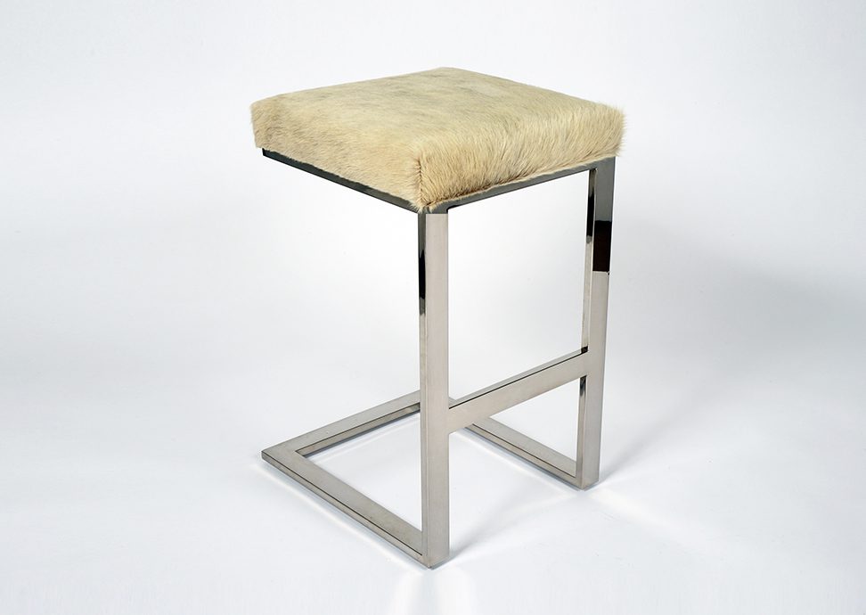 Hot Toddy Bar & Counter Stool Champagne Natural Cowhide #4