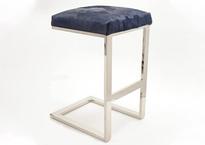 Hot Toddy Bar & Counter Stool Navy Dyed Cowhide